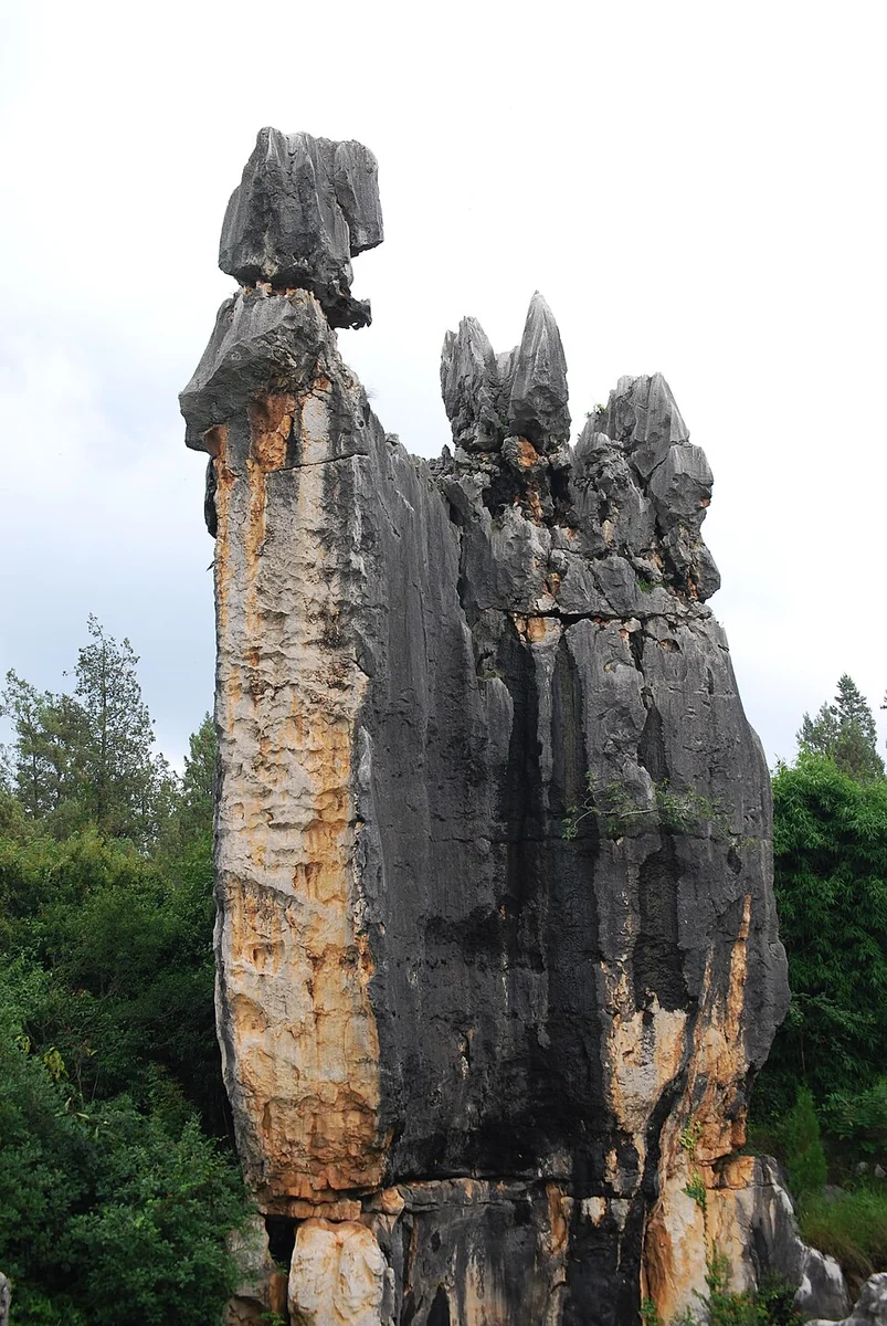 Ashima Rock and surrounding pinnacles seen from a favorable public viewing angle in the Minor Stone Forest.