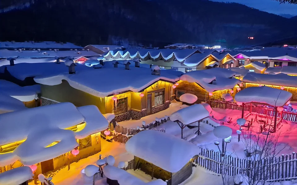 Ice slide at Harbin Ice and Snow World in 2026