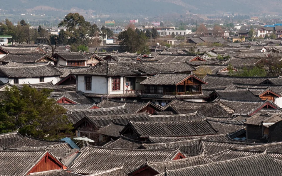 Lijiang Old Town rooftops