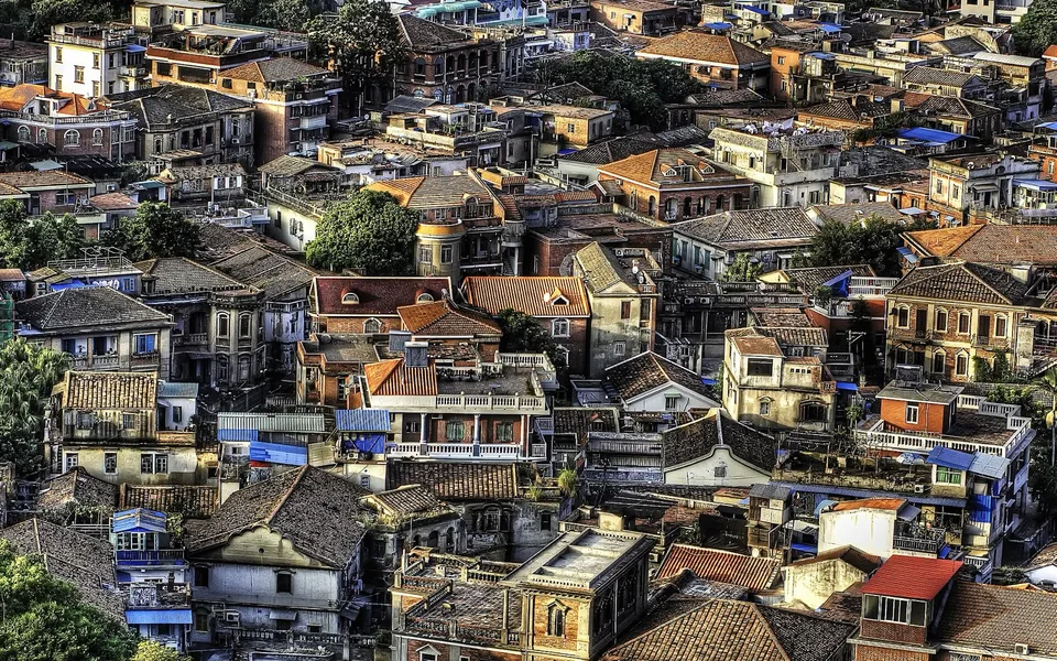 Traditional rooftops on Gulangyu Island, Xiamen