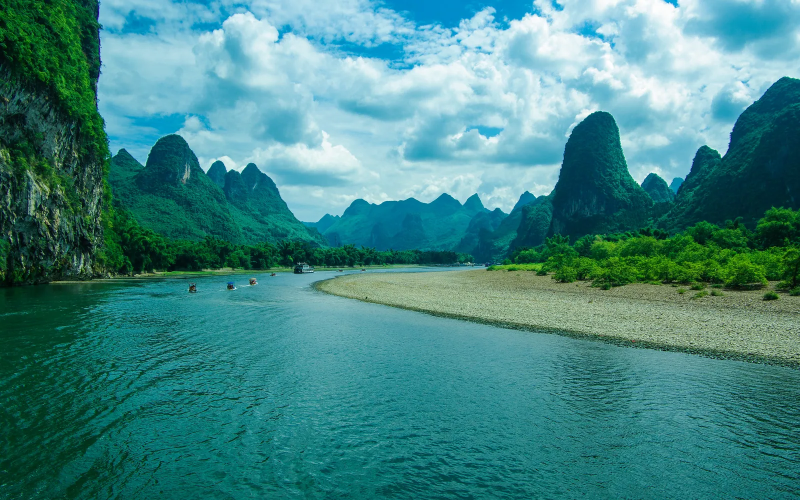Karst peaks along the Li River