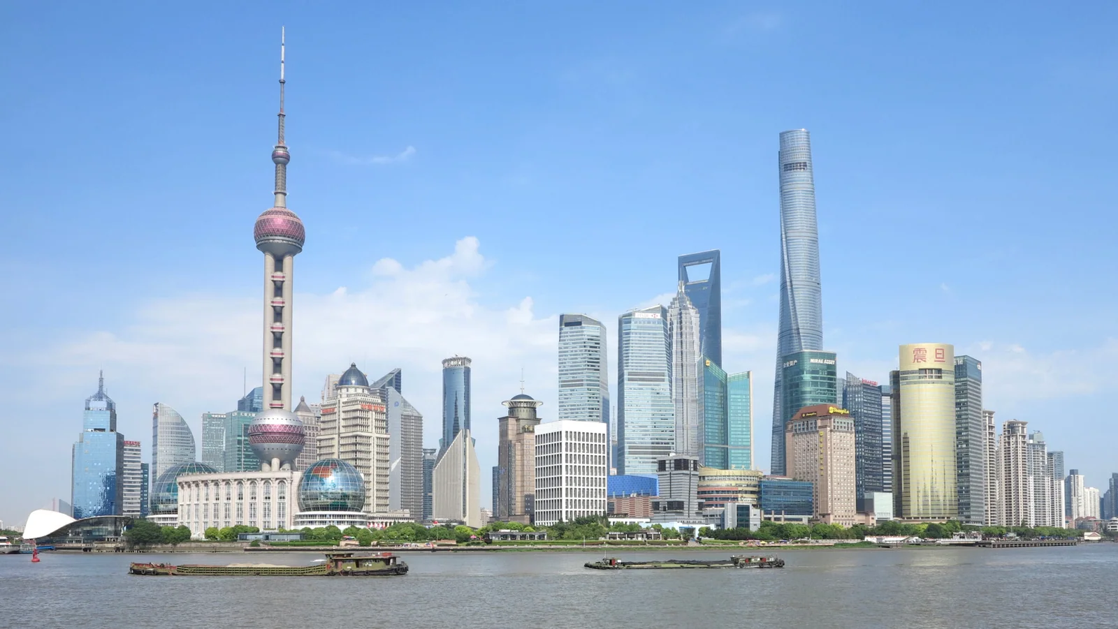 Shanghai skyline from the Bund