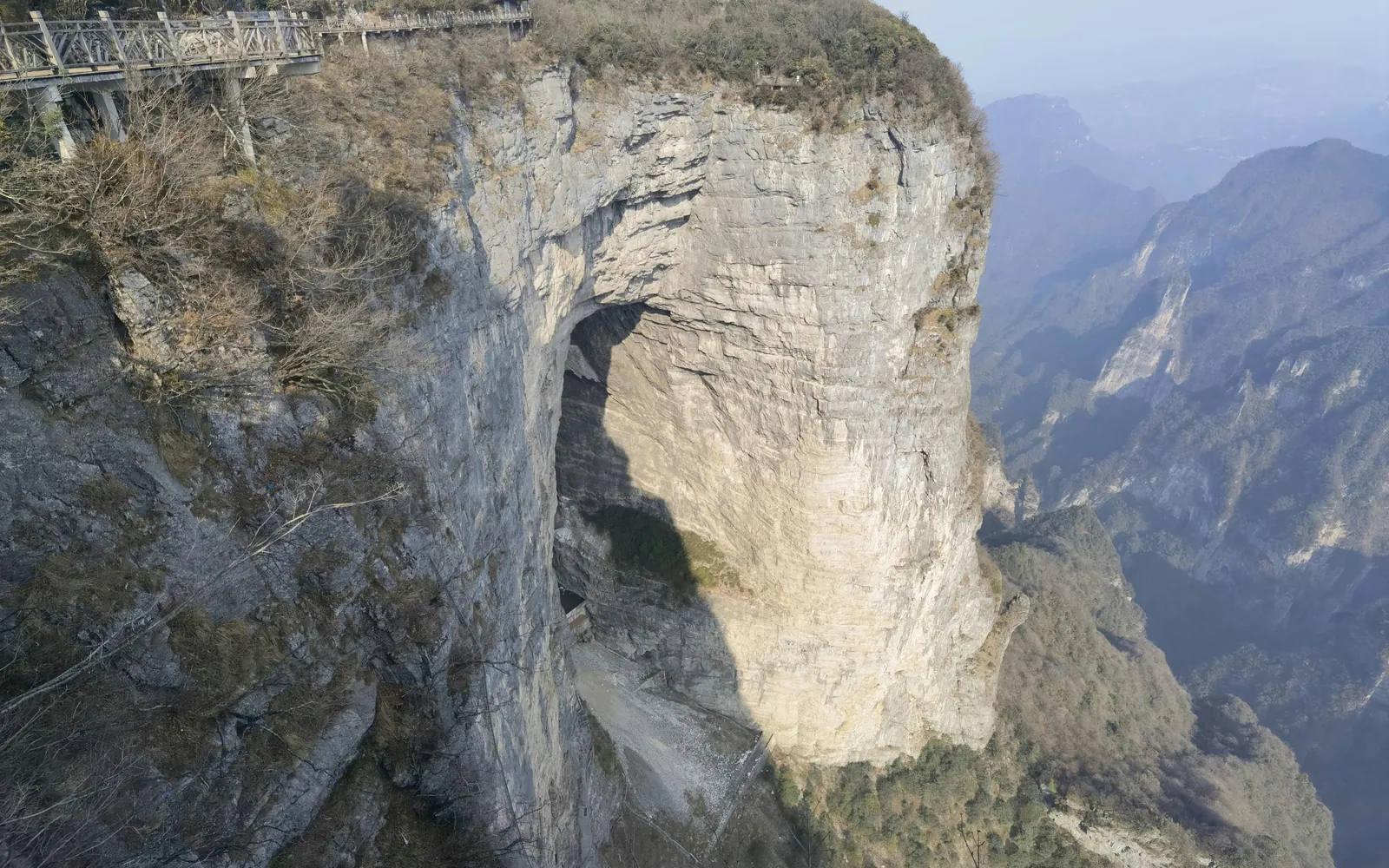 Tianmen Cave, the natural arch on Tianmen Mountain