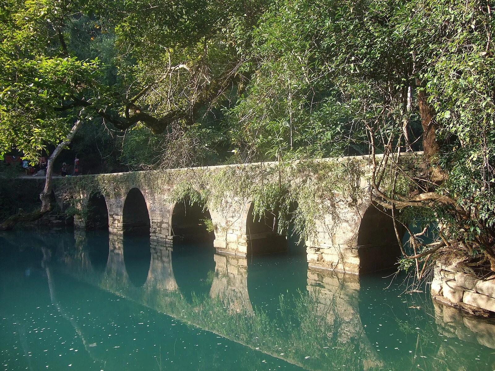 Ancient bridge in the Small Seven Holes scenic area