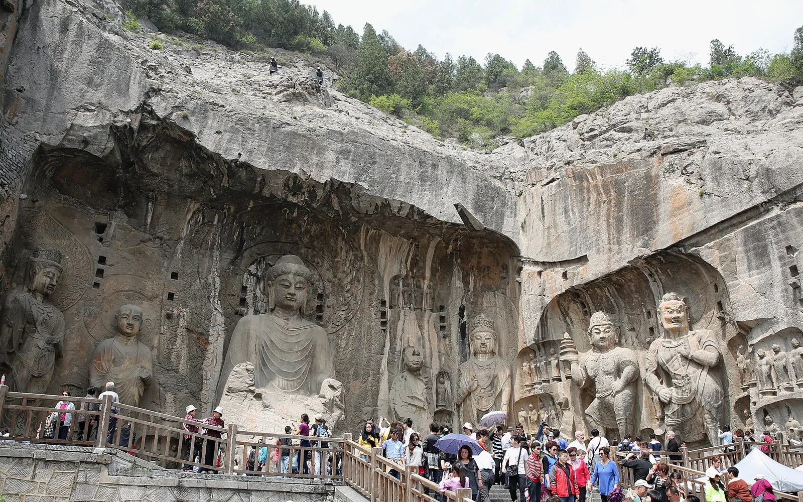 Carvings at Longmen Grottoes in Luoyang