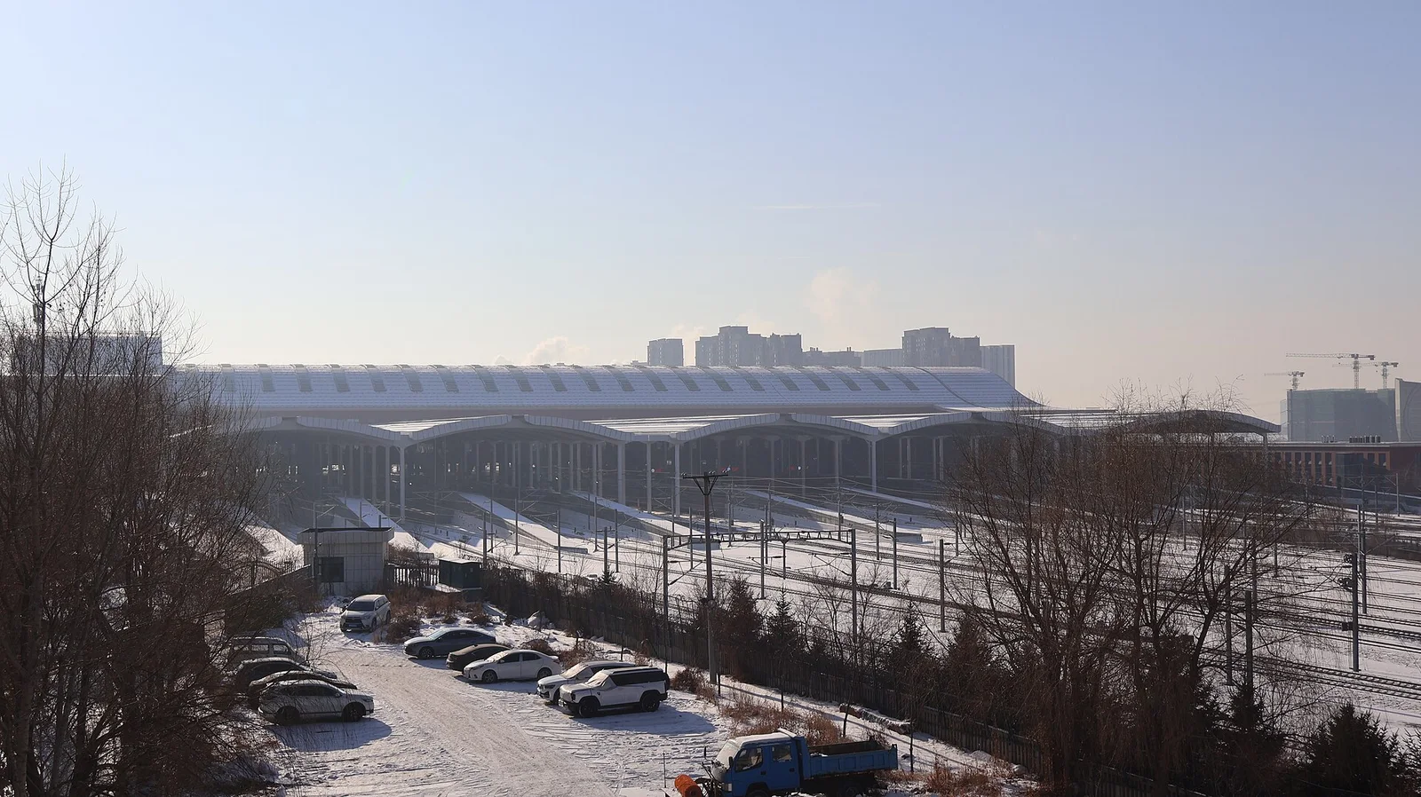 Voies ferrées près de Harbin Ouest en hiver